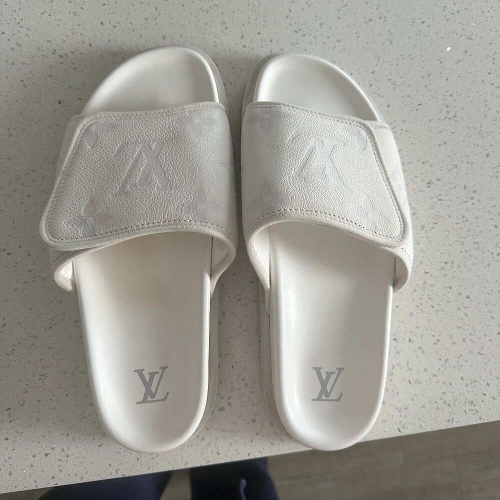 Mens white louis vuitton Sandals